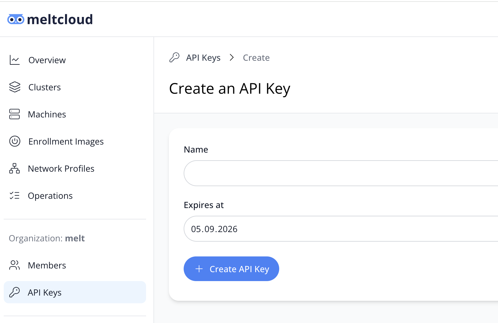 Create API Key