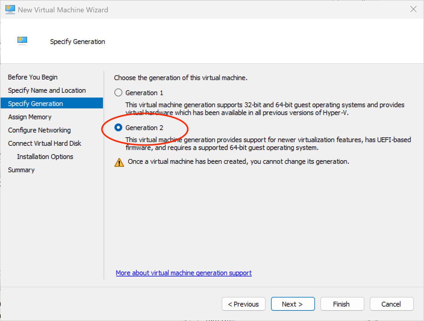 Hyper-V: generation