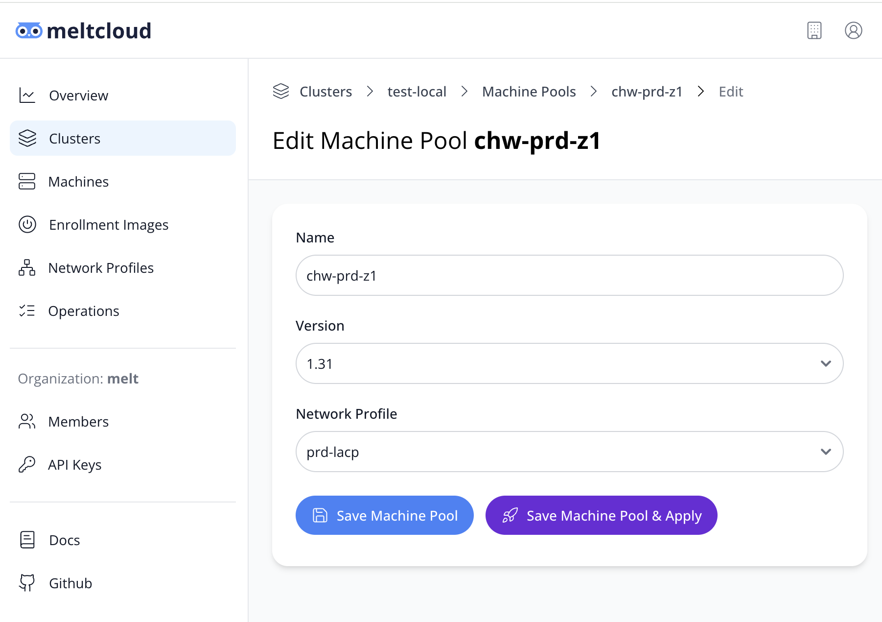 Upgrade Machine Pool